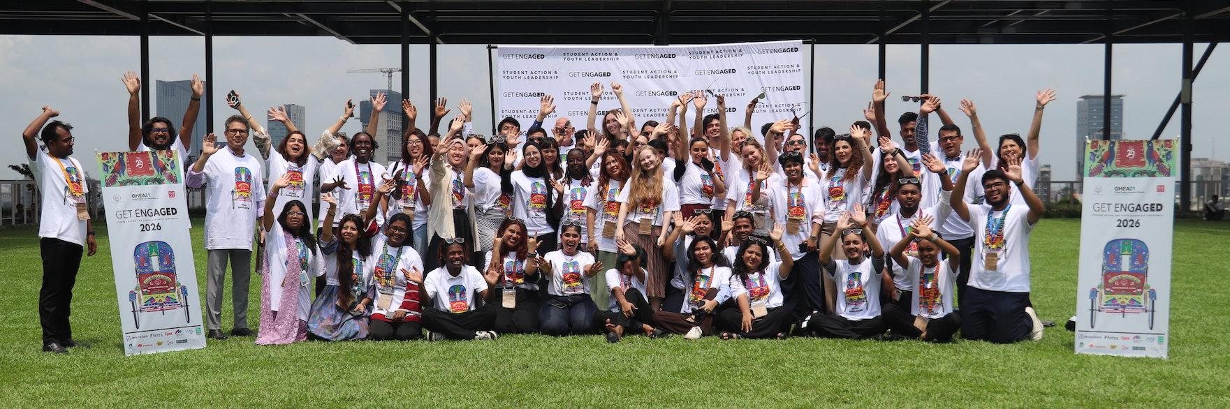 Participants and mentors of Get Engaged Conference 2026 in Dhaka, Bangladesh.